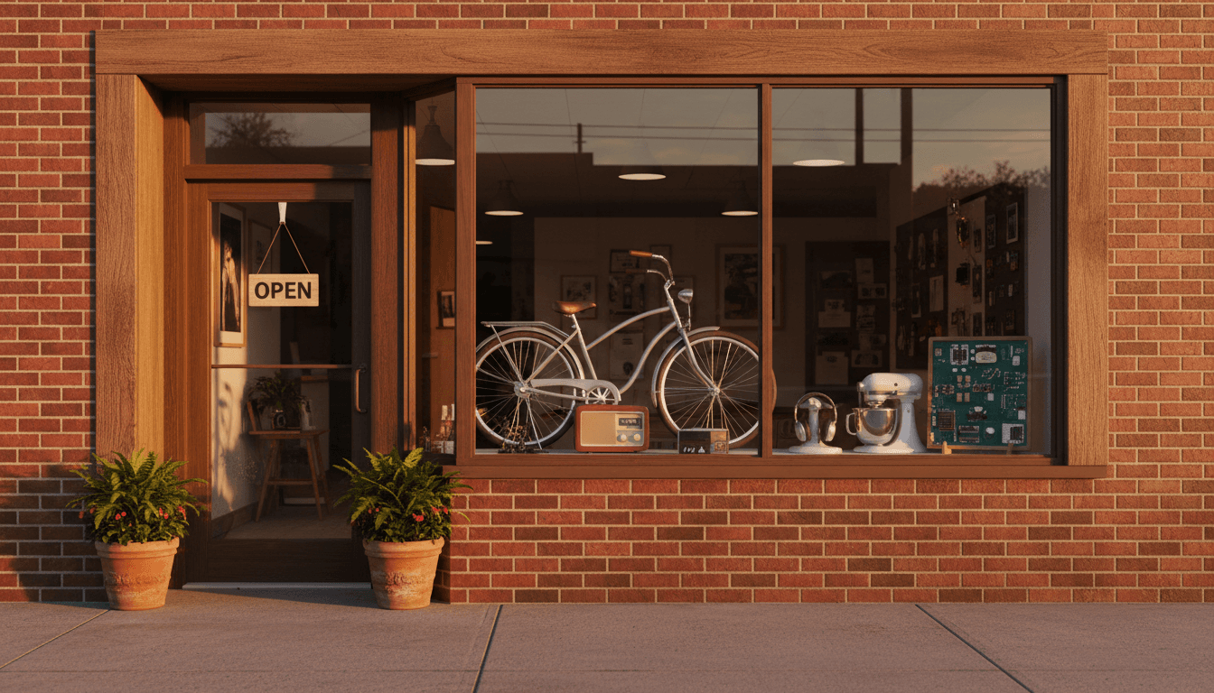 New small business storefront with a welcome sign during daytime